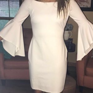 White off-shoulder dress